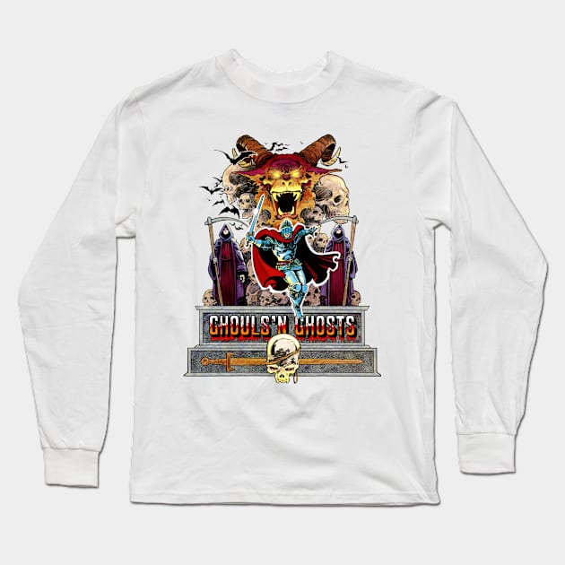 Ghouls v2 Long Sleeve T-Shirt by RetroPixelWorld